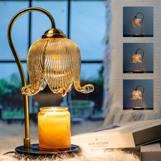 Tulip Flower Warm Candle Lamp French Retro Bedside Night Light
