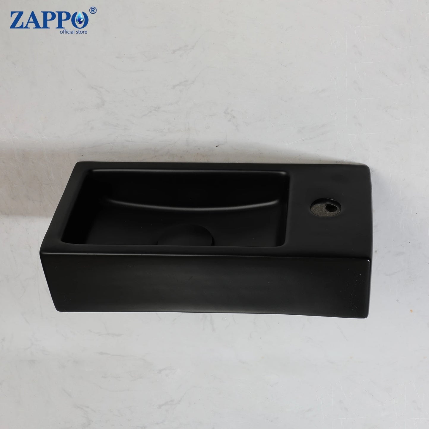 Torayvino Floating Vessel Sink Wall Mounted Rectangular Ceramic Basin