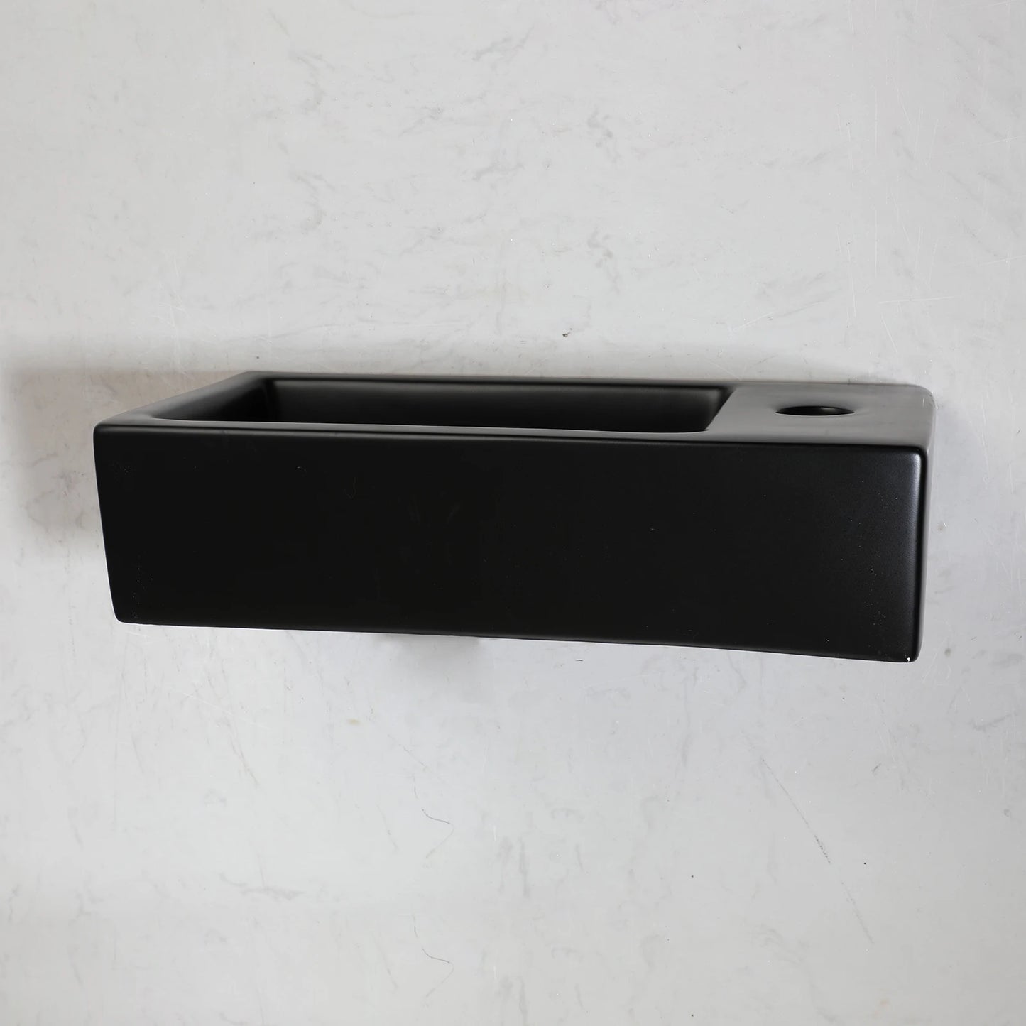 Torayvino Floating Vessel Sink Wall Mounted Rectangular Ceramic Basin