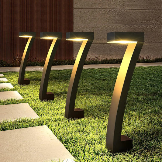 KPSTEK 6 Pack Solar Pathway Lights Auto On Off Outdoor
