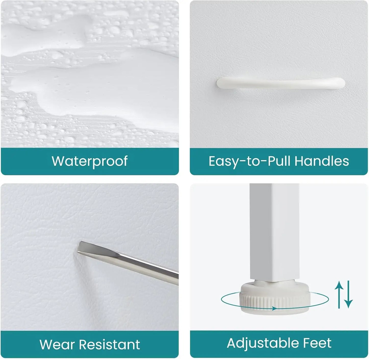 XMSJ Dresser With 7 Drawers And TV Stand Metal Frame