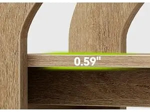 LITTLE TREE 5 Tier Bookshelf Arch Shaped Wooden Bookcase