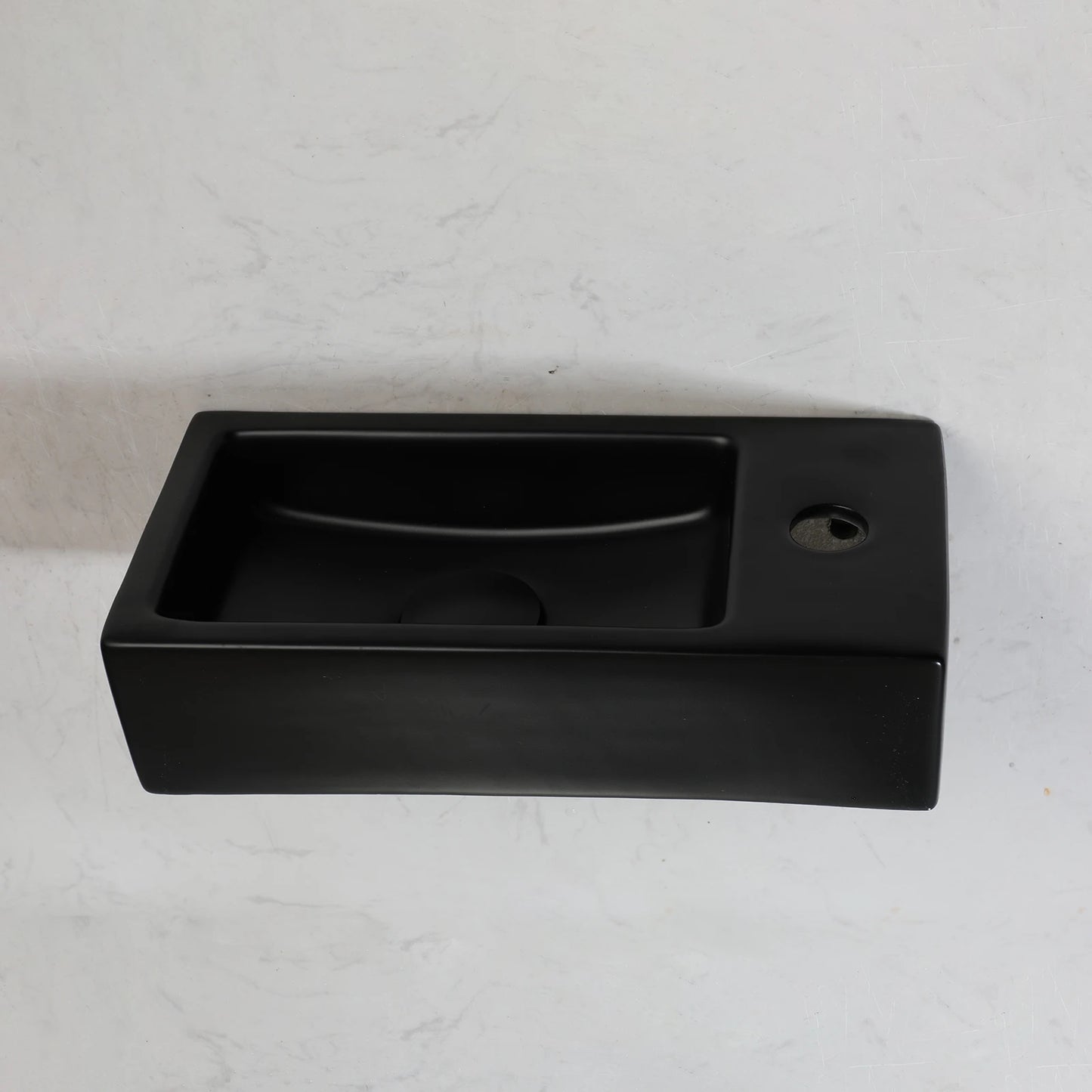 Torayvino Floating Vessel Sink Wall Mounted Rectangular Ceramic Basin